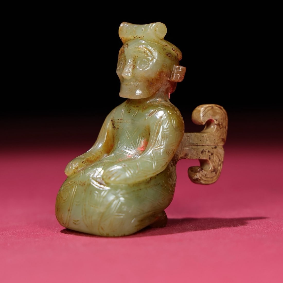 An Exquisite Yellow Jade Figure Ornament (1 of 9)