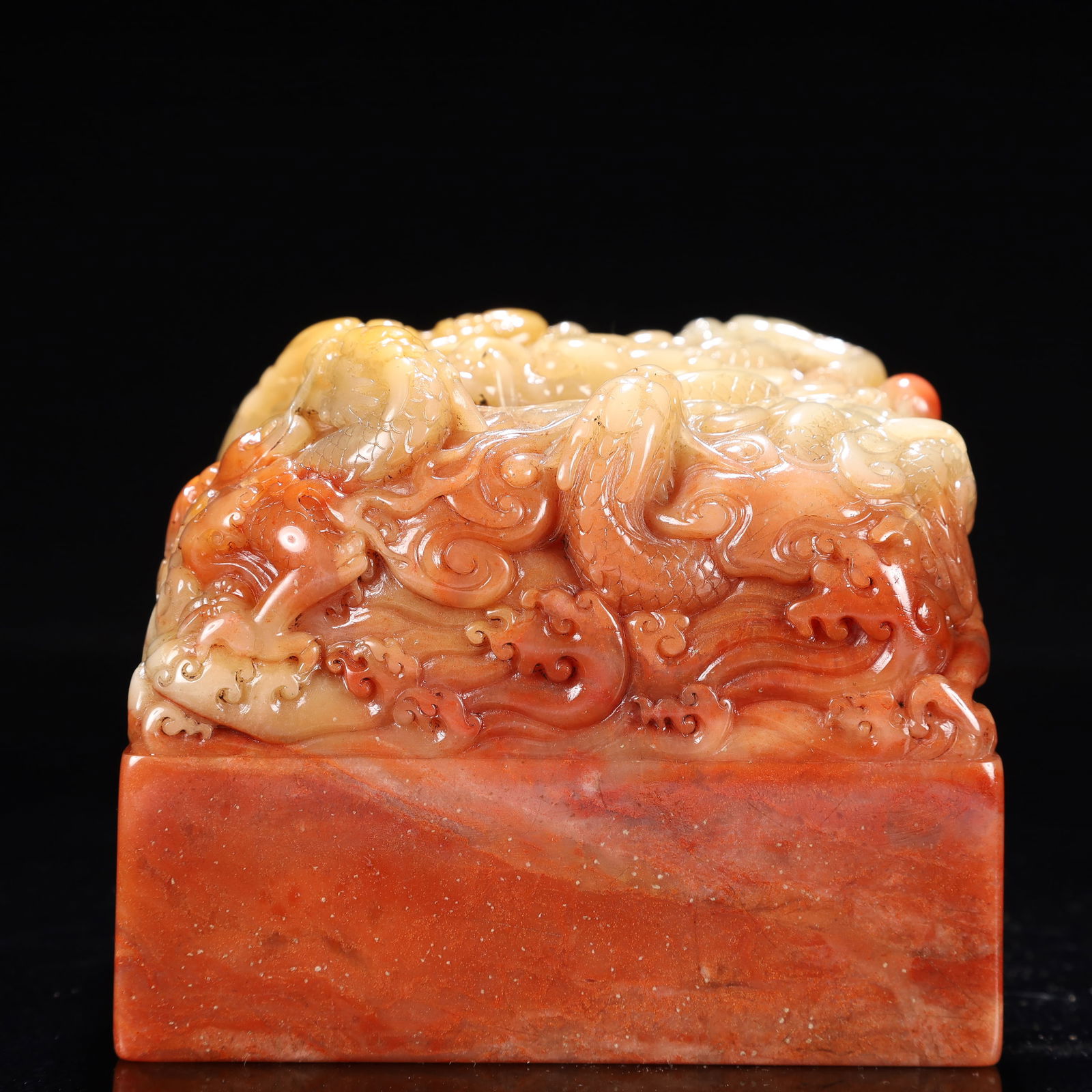 An Exquisite Shoushan Stone Dragon Pattern Seal - 2