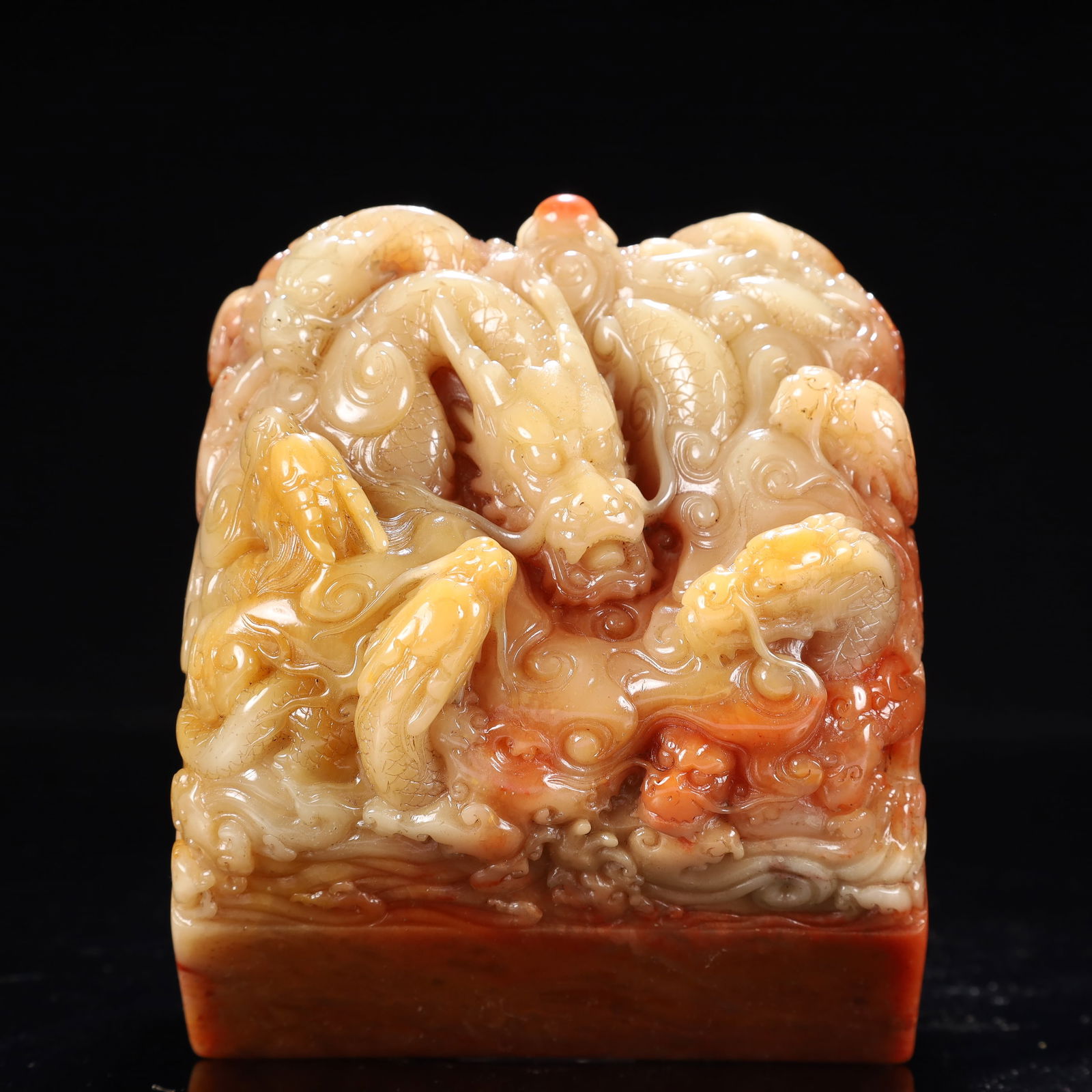 An Exquisite Shoushan Stone Dragon Pattern Seal - 3