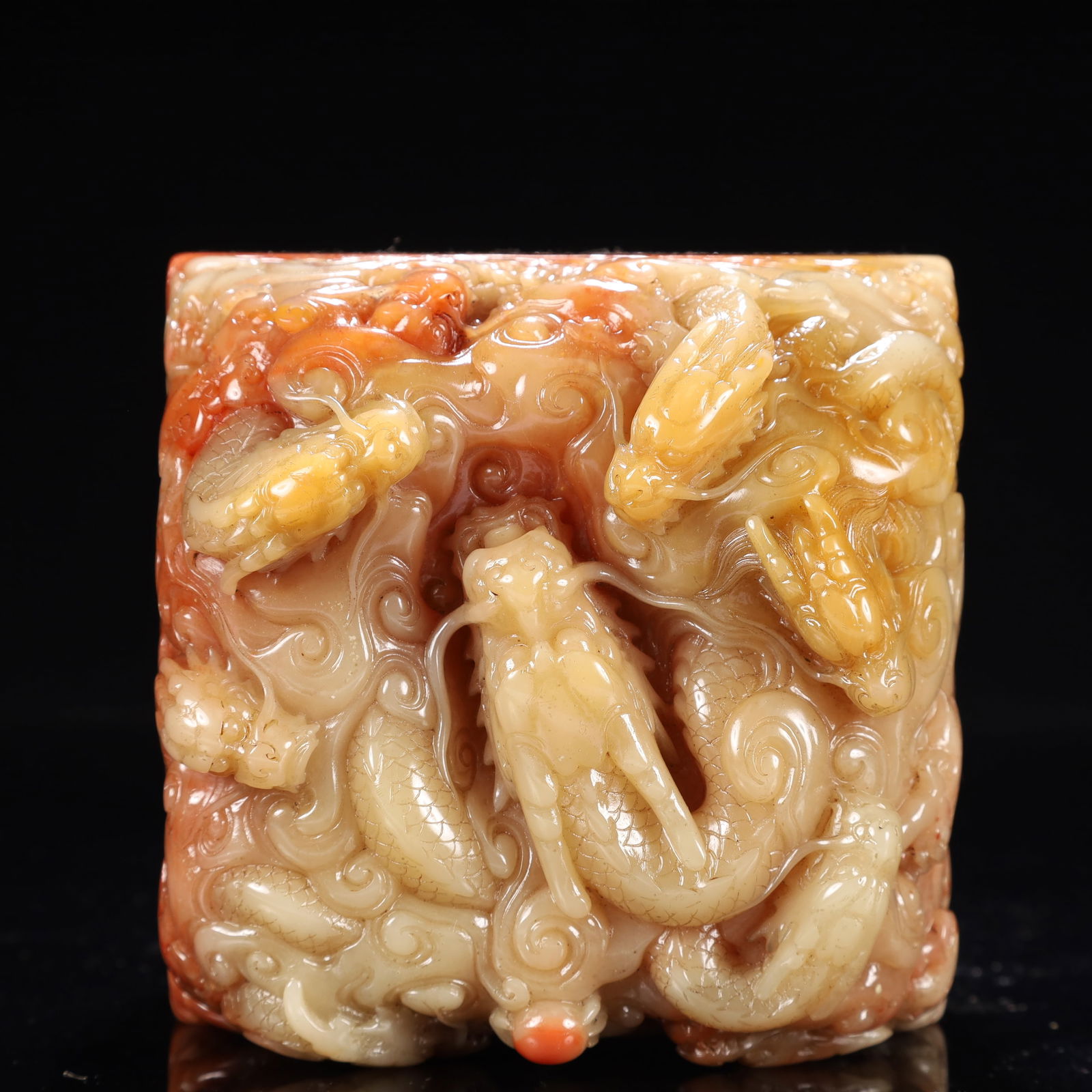 An Exquisite Shoushan Stone Dragon Pattern Seal - 5