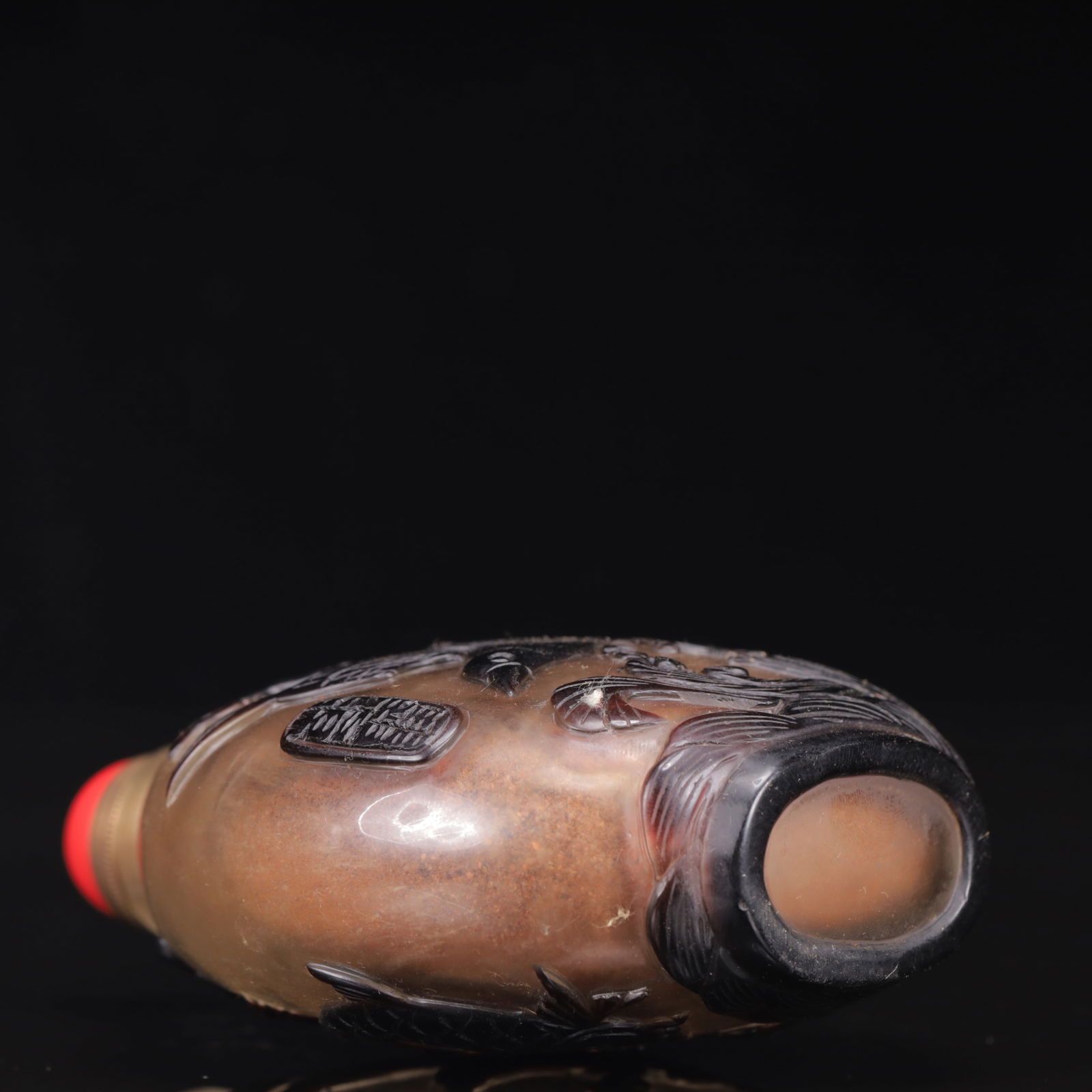 An Exquisite GlassAuspicious Phoenix Eagle Pattern Snuff Bottle - 8