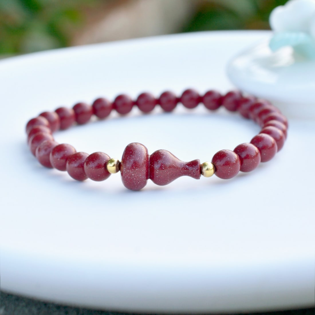 An Exquisite Cinnabar Gourd Bracelets - 2