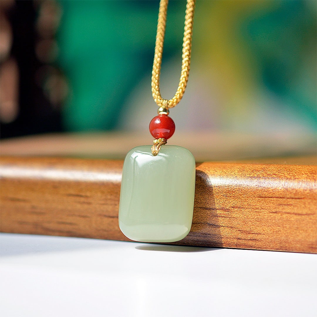 An Exquisite White Jade Pendant: An Exquisite White Jade Pendant,Size:0.7inx0.9in 白玉挂件