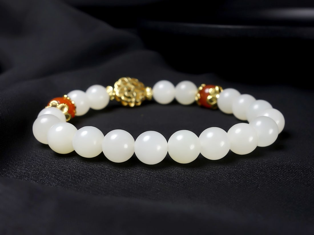 An Exquisite White Jade Bracelets - 5