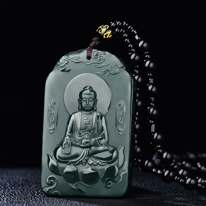 An Exquisite Sapphire Buddha Pattern Pendant - 2