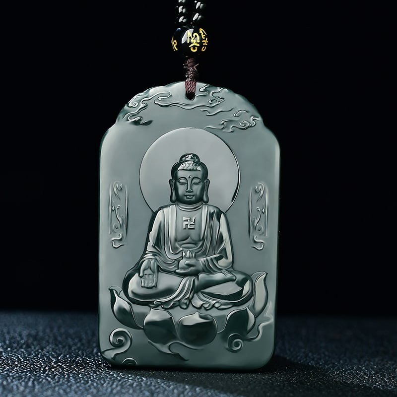 An Exquisite Sapphire Buddha Pattern Pendant - 3