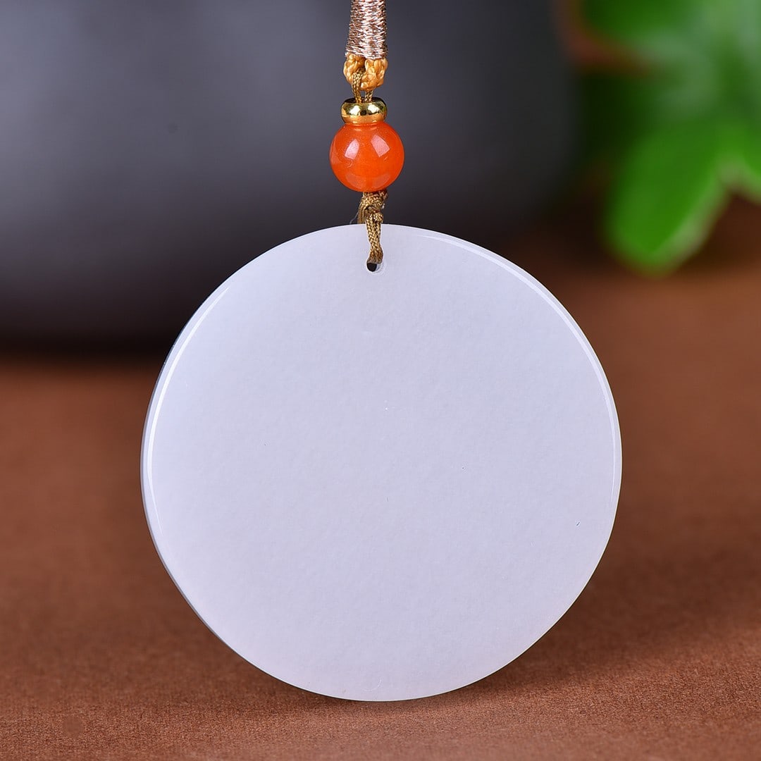 An Exquisite White Jade Rabbit Pattern Pendant - 5
