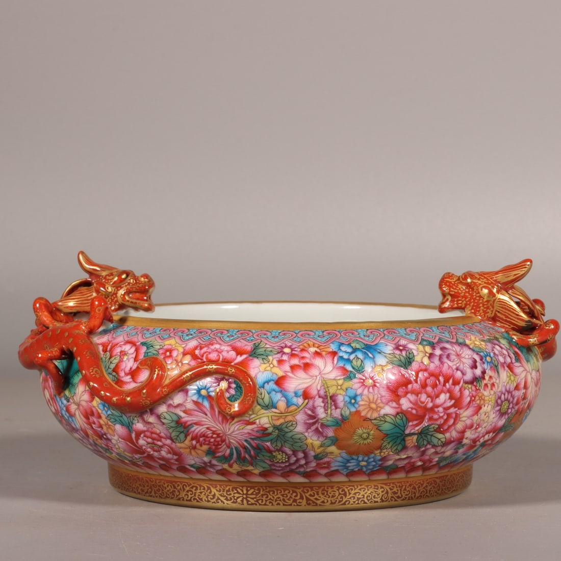 A Exquisite Enamel Dragon Pattern Brush Washer - 5