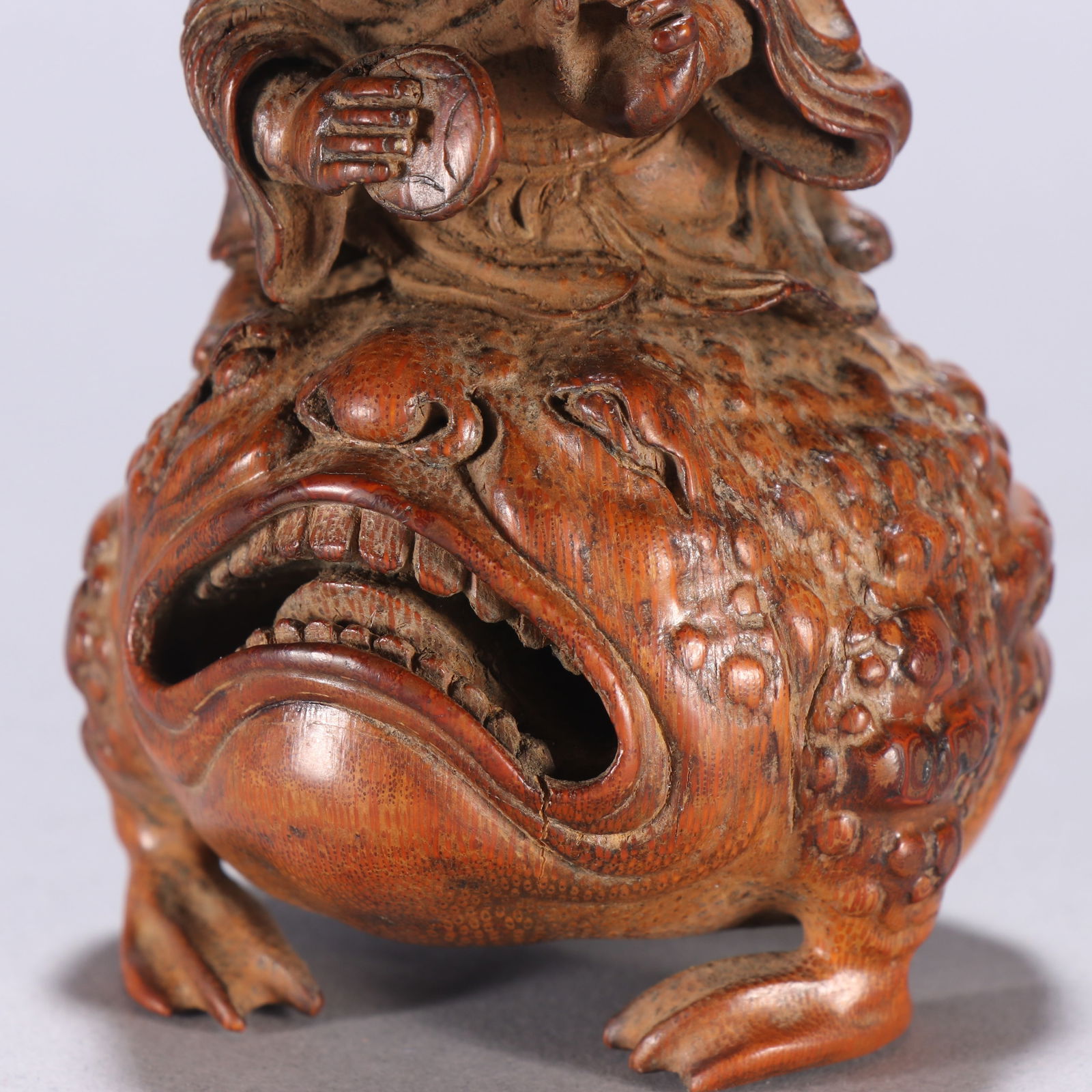 A Exquisite Bamboo Golden Toad Ornament - 3