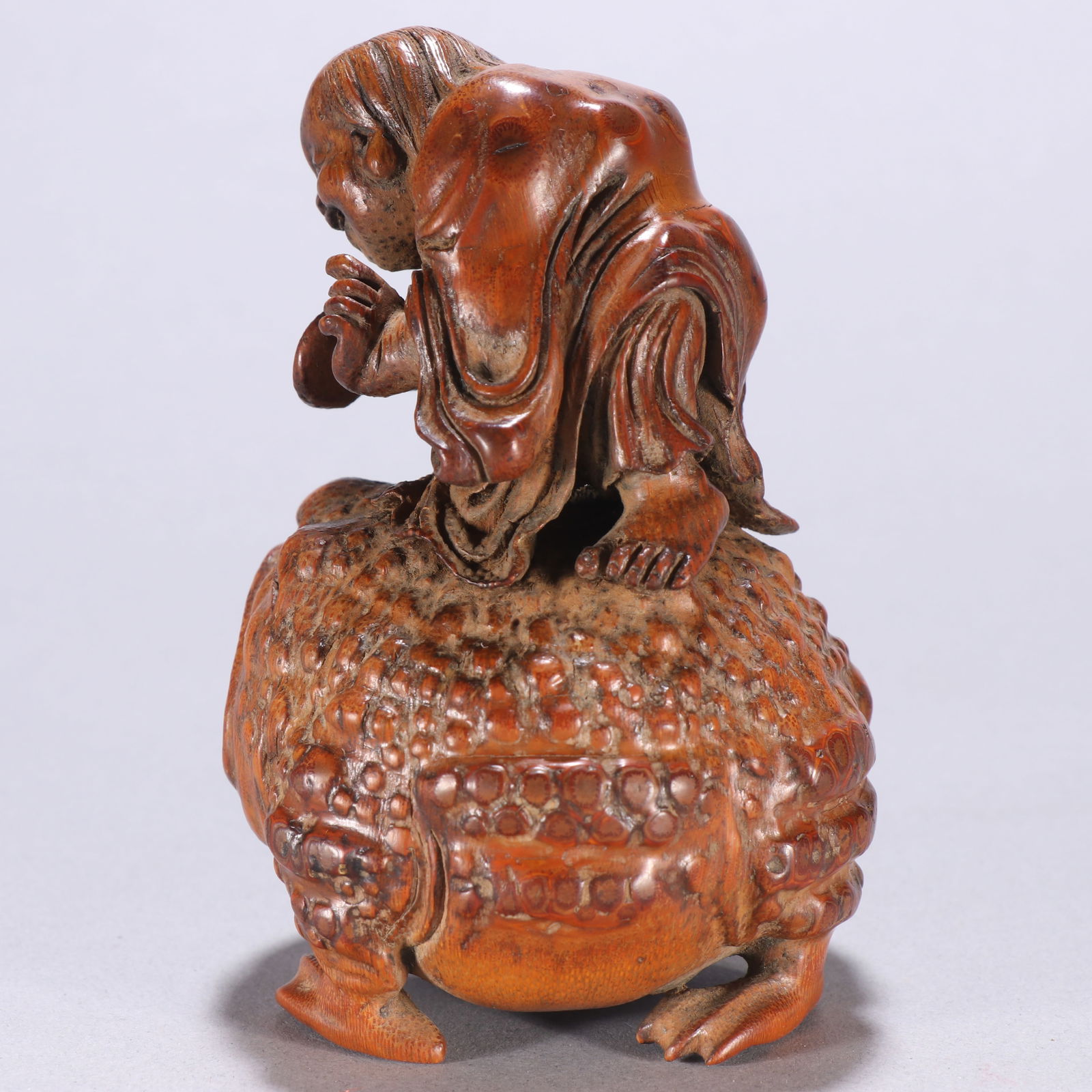 A Exquisite Bamboo Golden Toad Ornament - 4