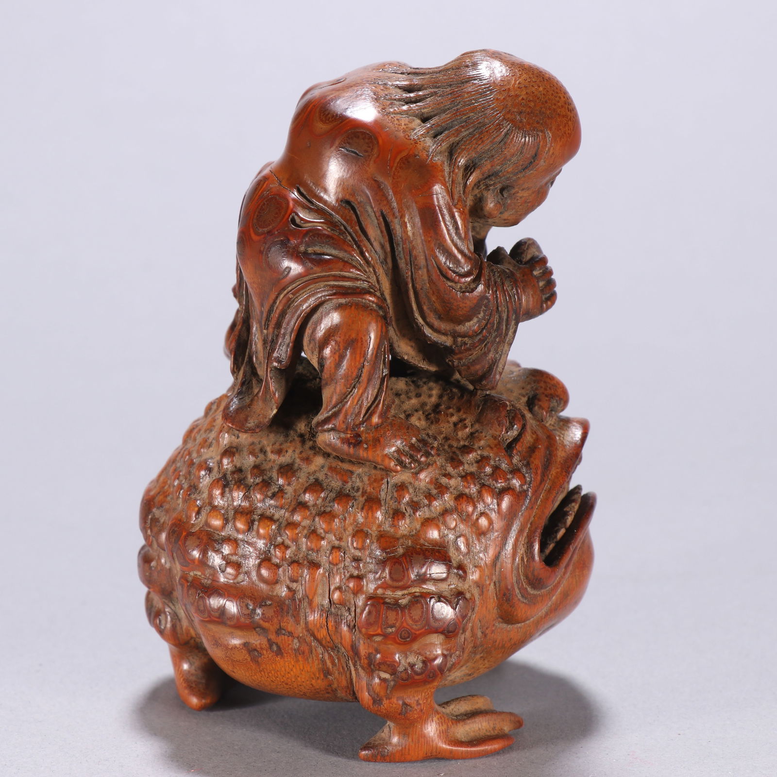 A Exquisite Bamboo Golden Toad Ornament - 7