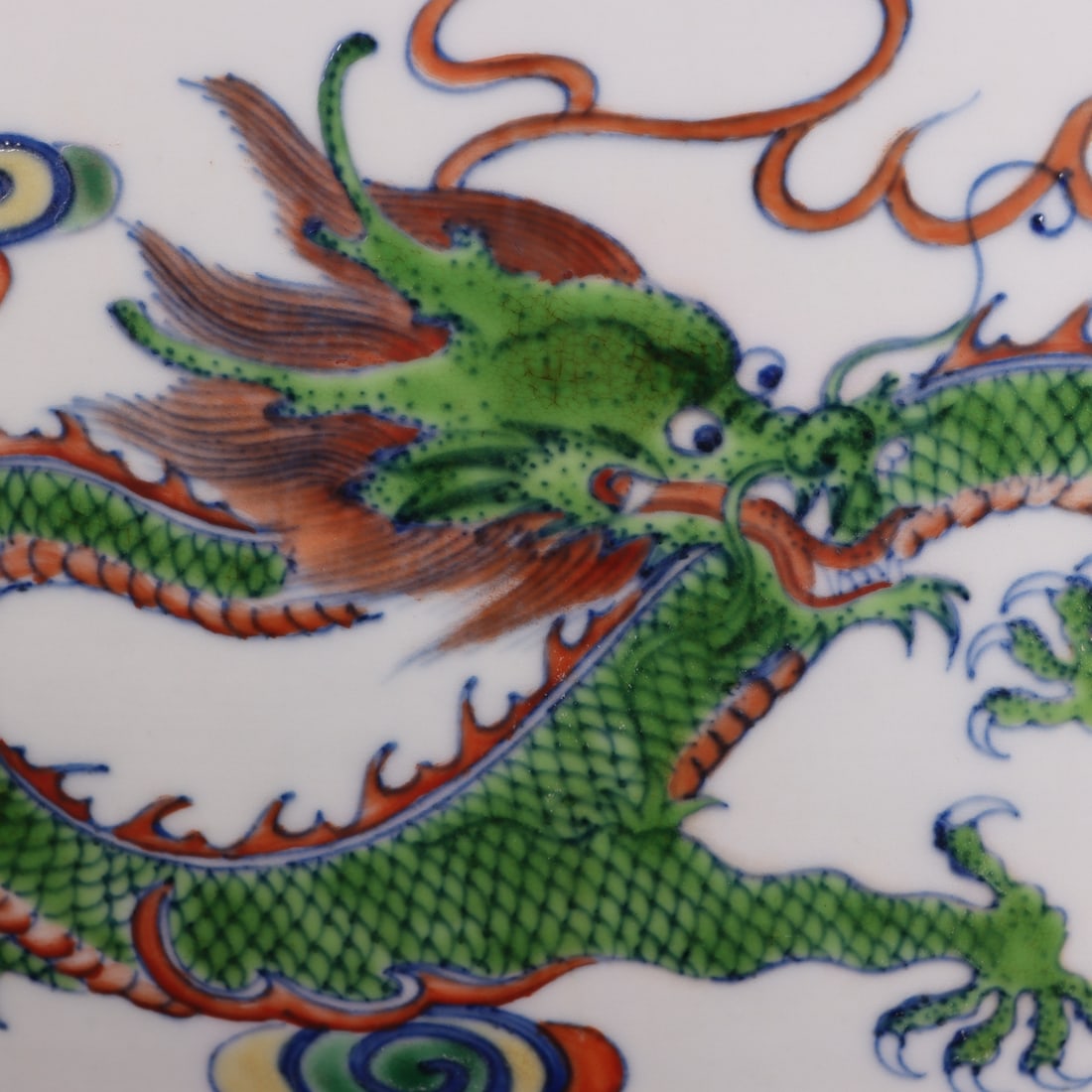 A Exquisite Doucai Dragon Pattern Double-Ears Vase - 7