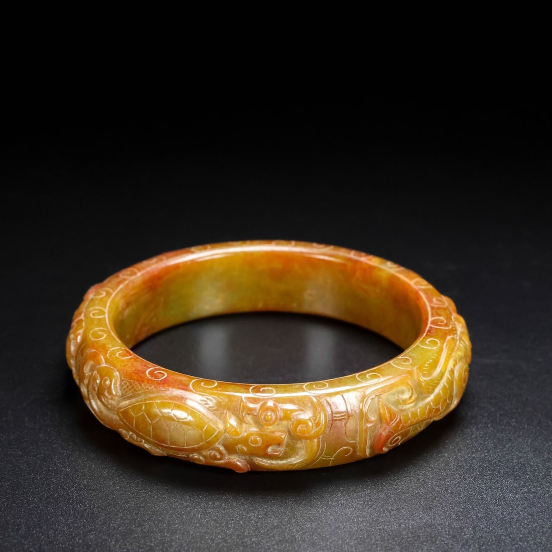 A Exquisite Hotan Jade Phoenix Pattern Bracelets - 2