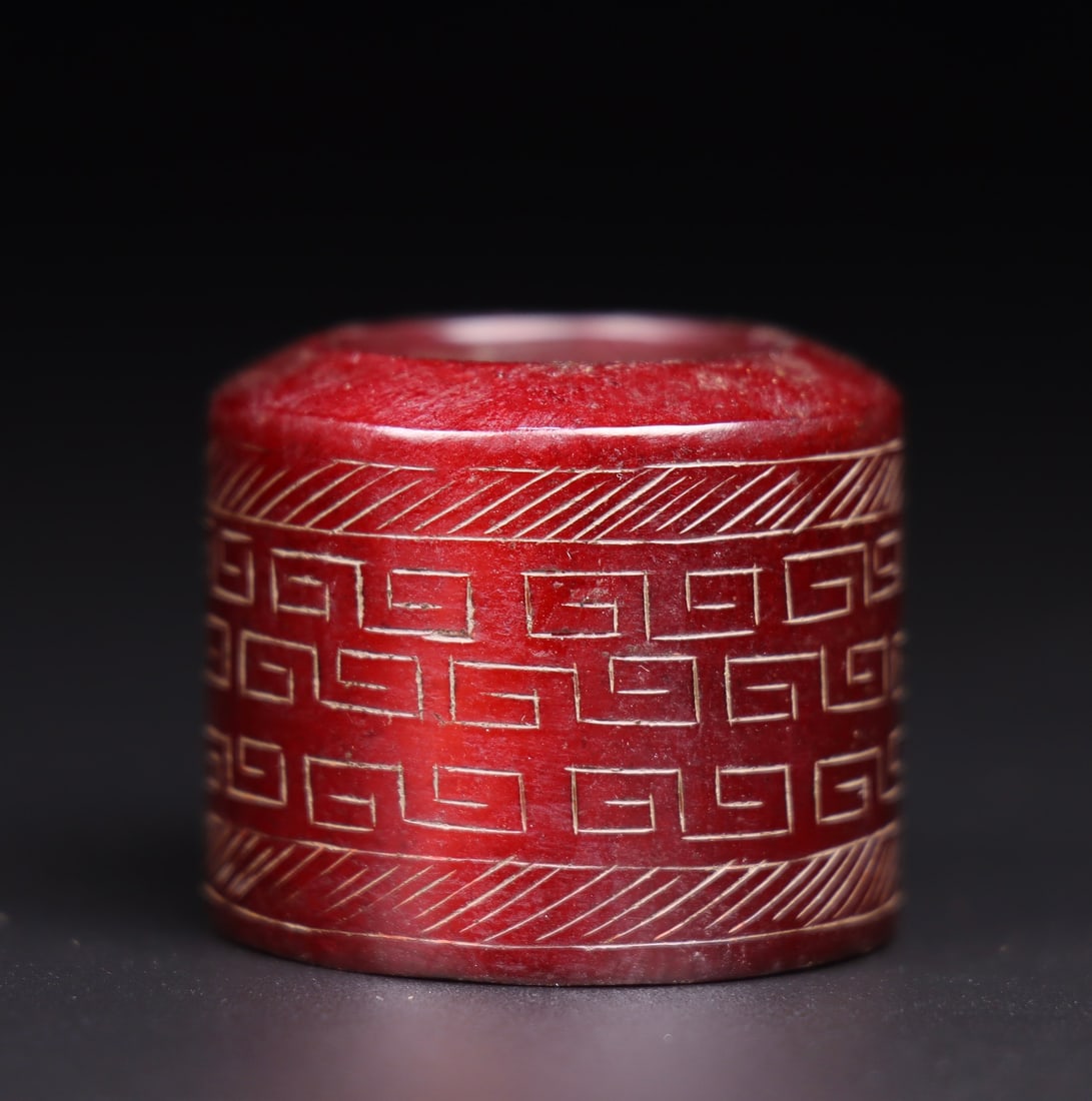 A Exquisite Hotan Jade Thumb Ring - 5