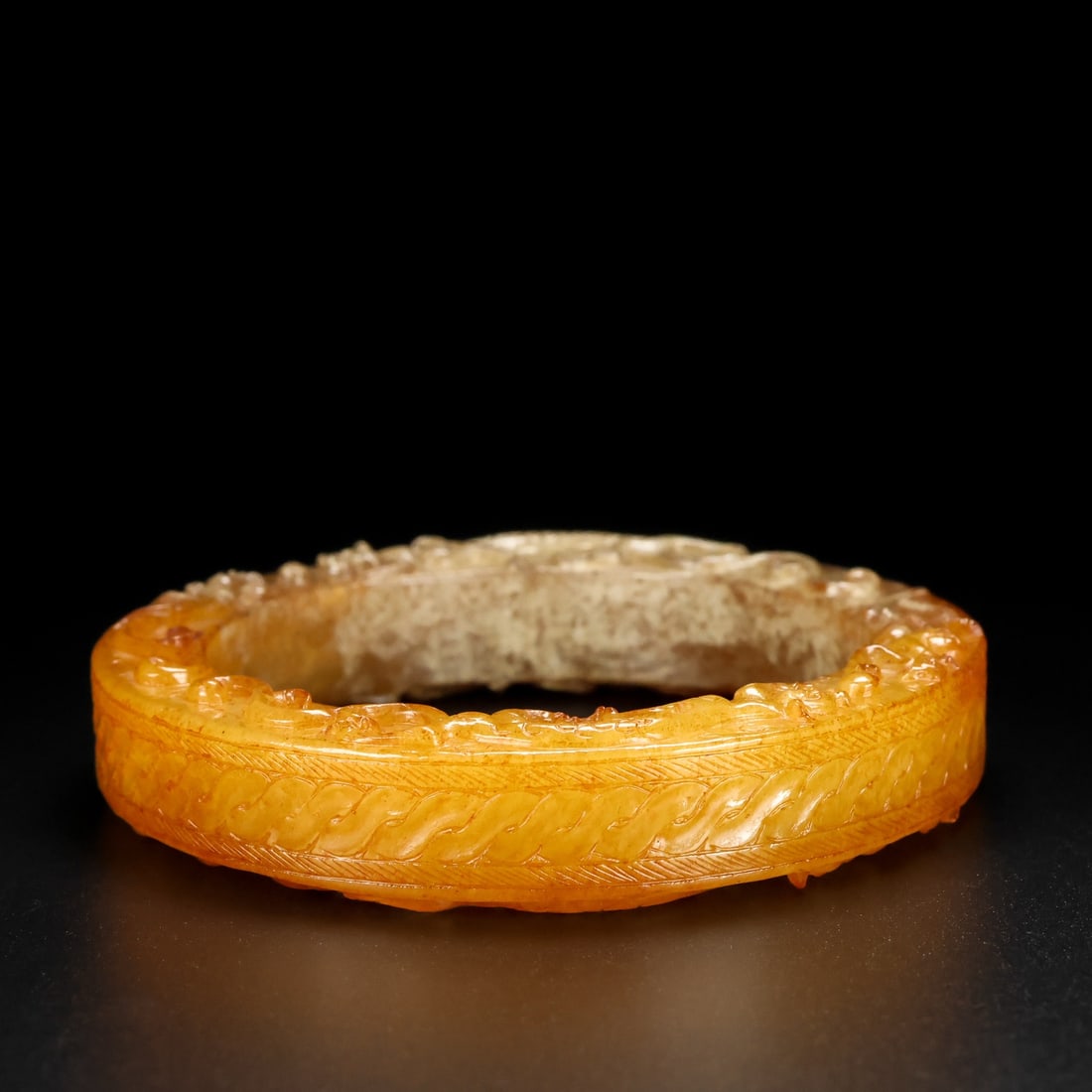 A Exquisite Hotan Jade Dragon Pattern Bracelets - 4