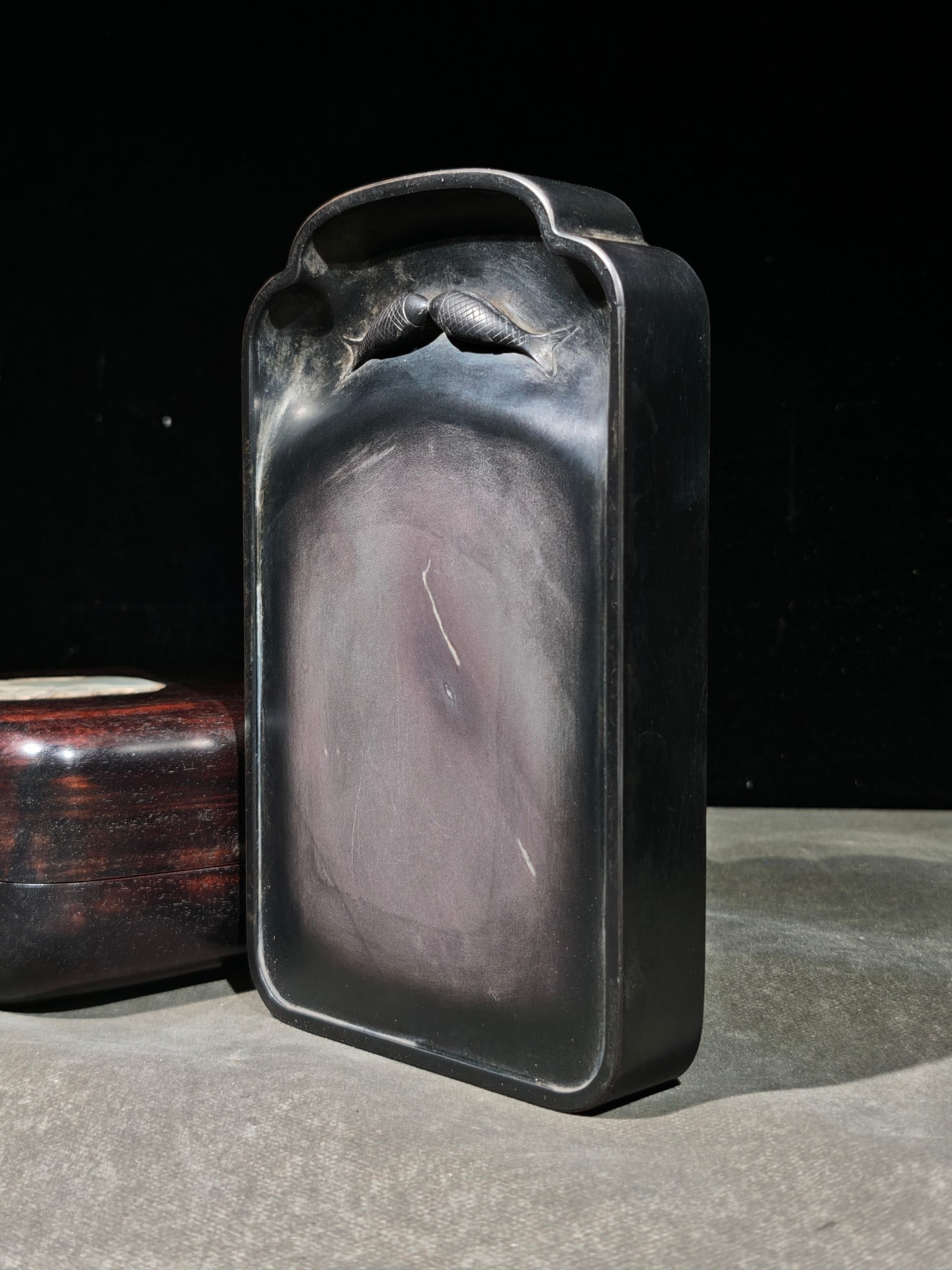 A Exquisite Fish Pattern Inkstone - 4