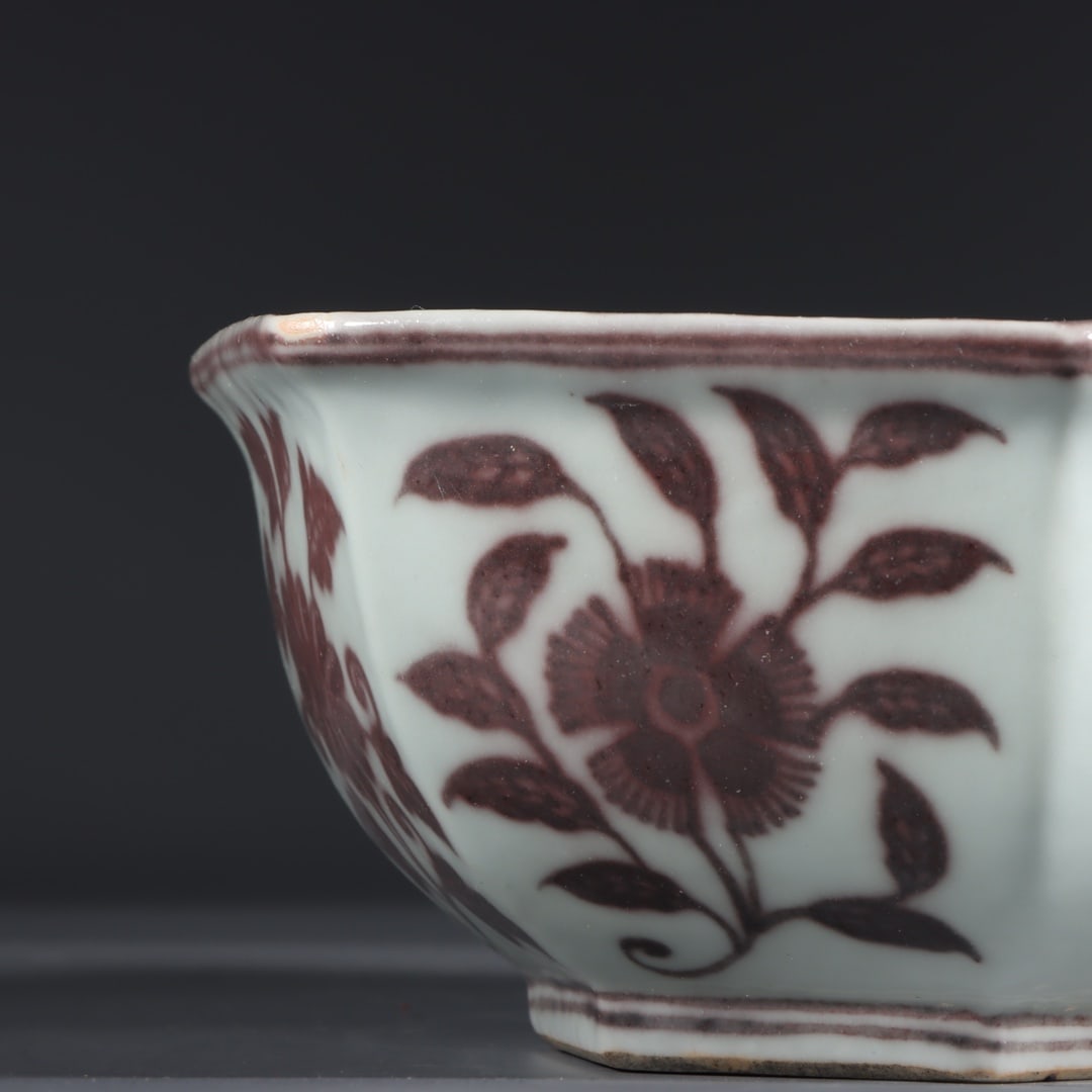 A Exquisite Underglaze-Red Flower Pattern Flowerpot - 6