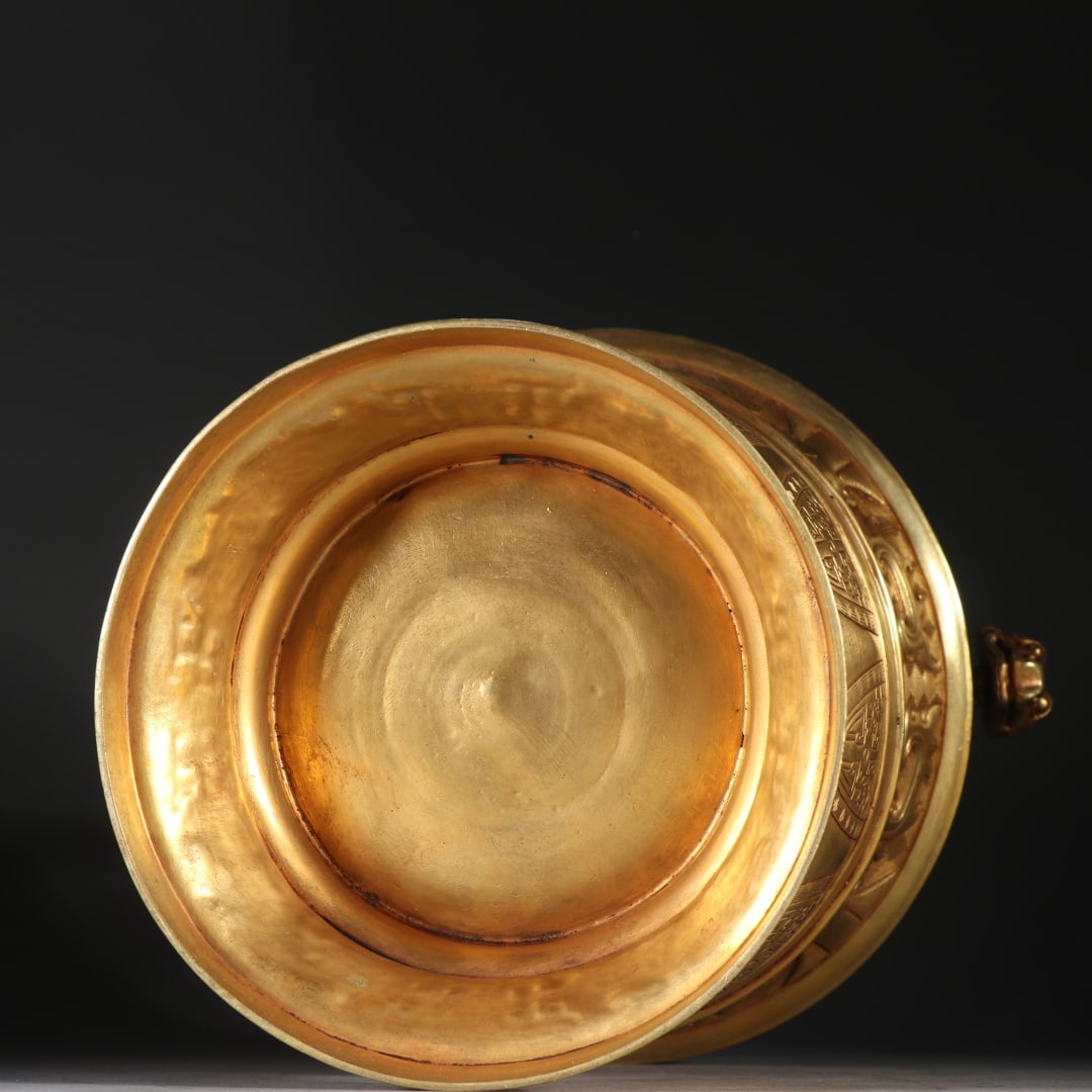 An Exquisite Gilt Bronze Beast-Face Pattern Ewer - 9