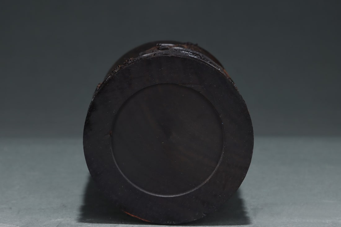 An Exquisite Eaglewood Sailboat Pattern Brush Pot - 9