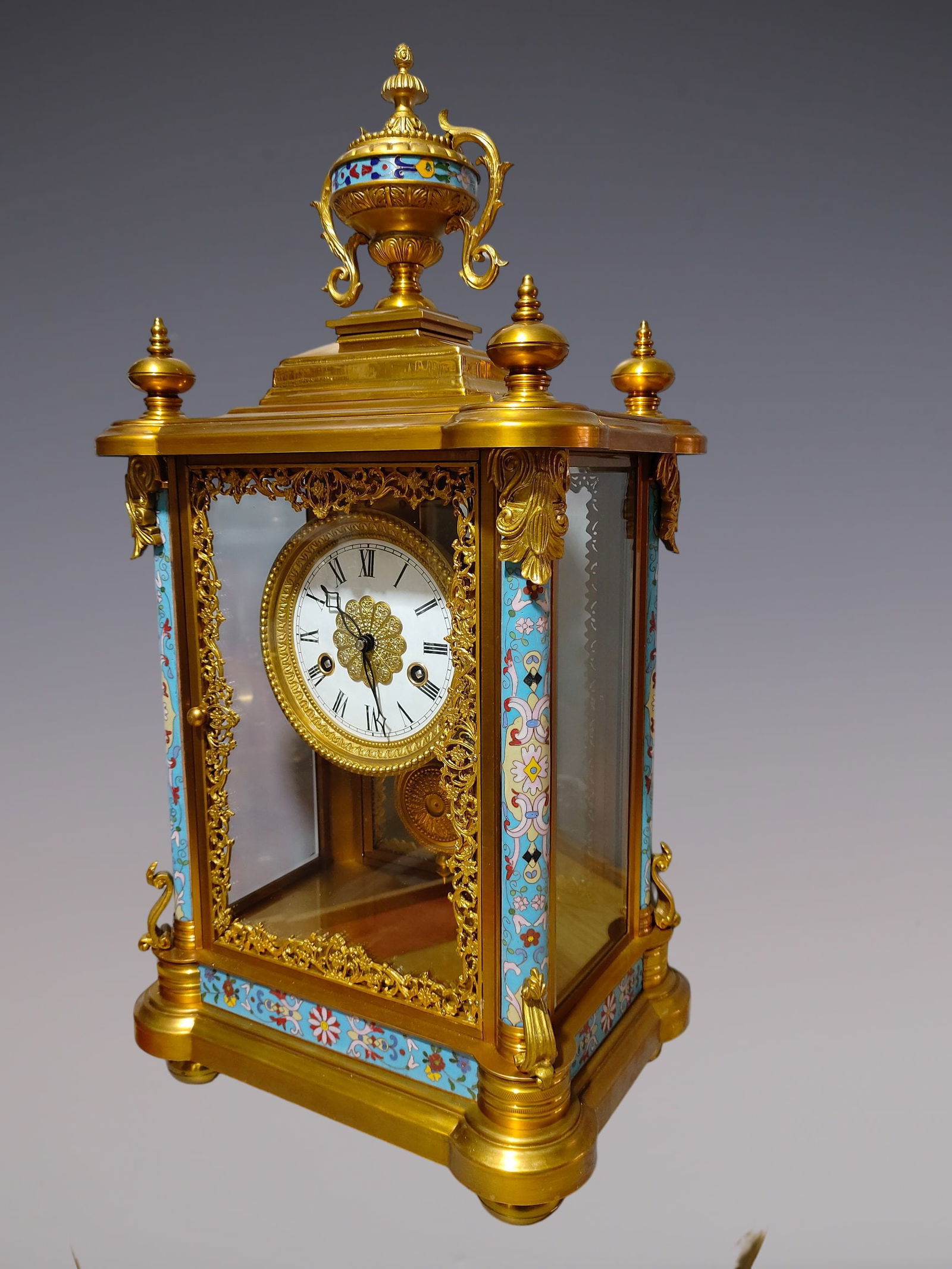 An Exquisite Gilt Bronze Lotus Pattern Clock - 2