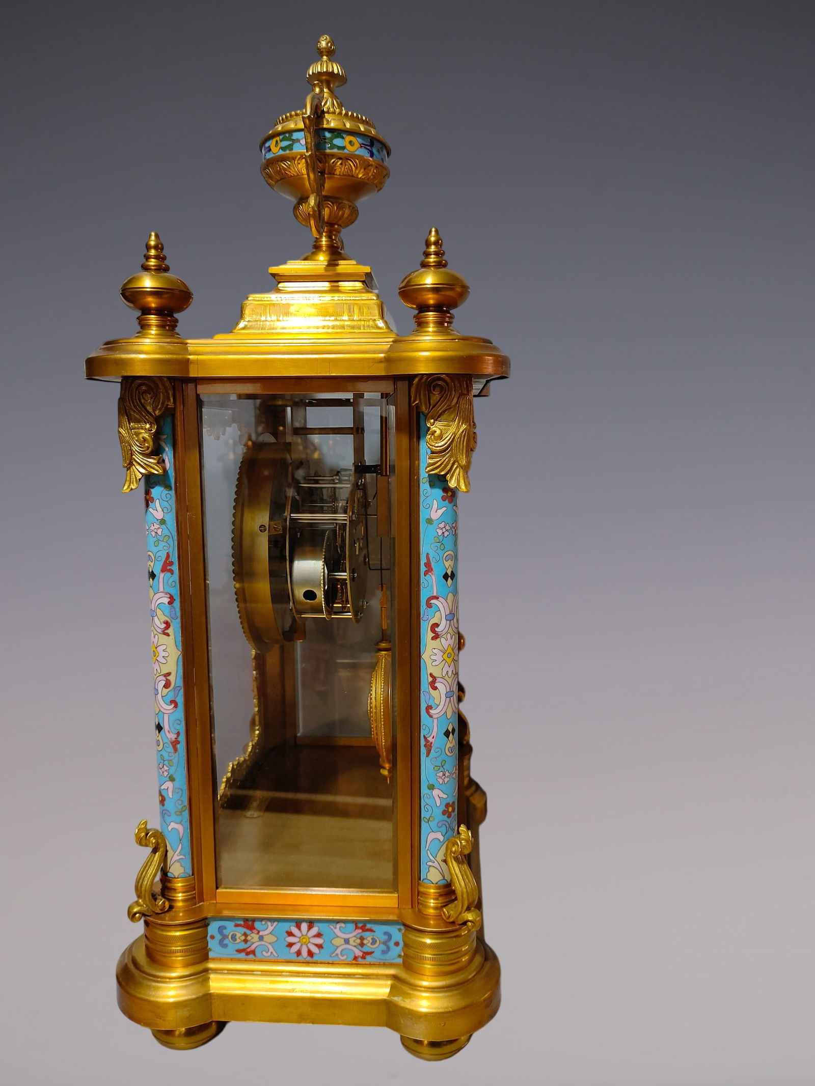 An Exquisite Gilt Bronze Lotus Pattern Clock - 3
