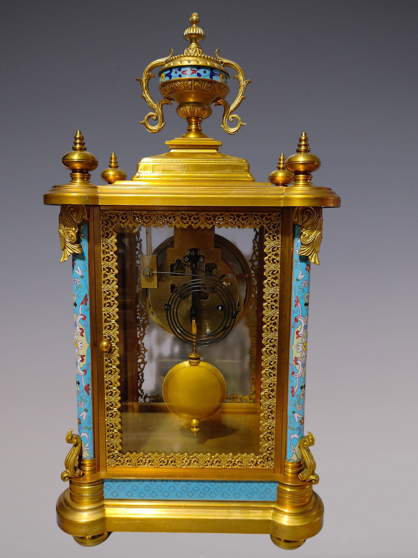 An Exquisite Gilt Bronze Lotus Pattern Clock - 5