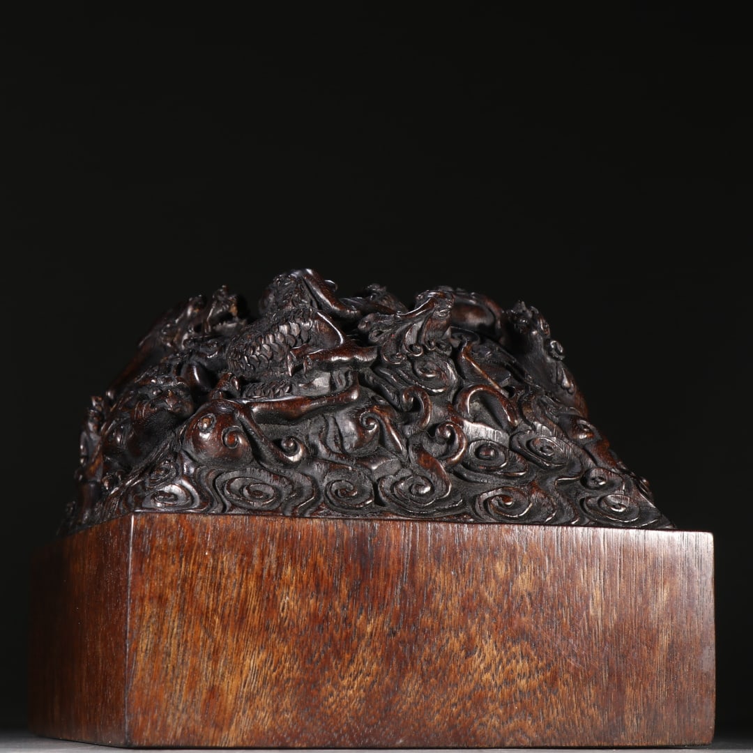 An Exquisite Eaglewood Dragon Pattern Seal - 5