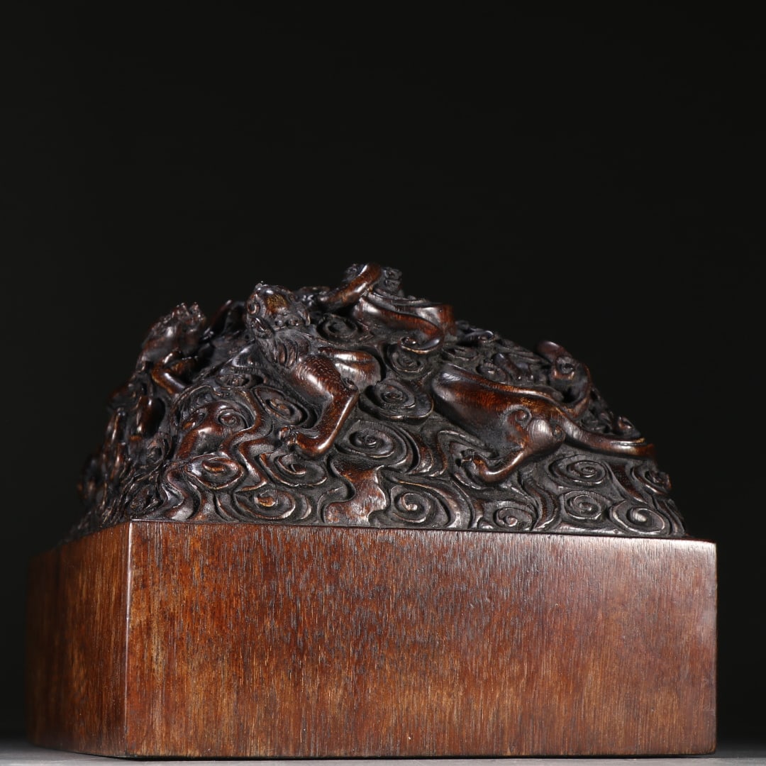 An Exquisite Eaglewood Dragon Pattern Seal - 7