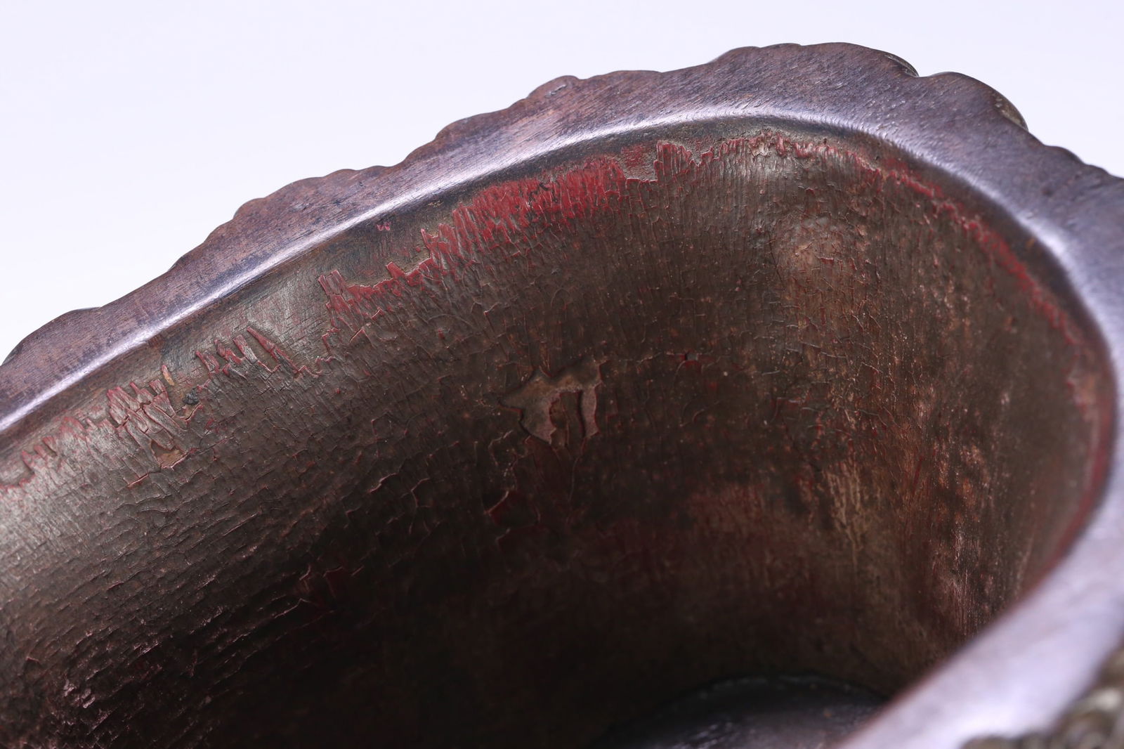 An Exquisite Eaglewood Auspicious Cloud Pattern Brush Washer - 7