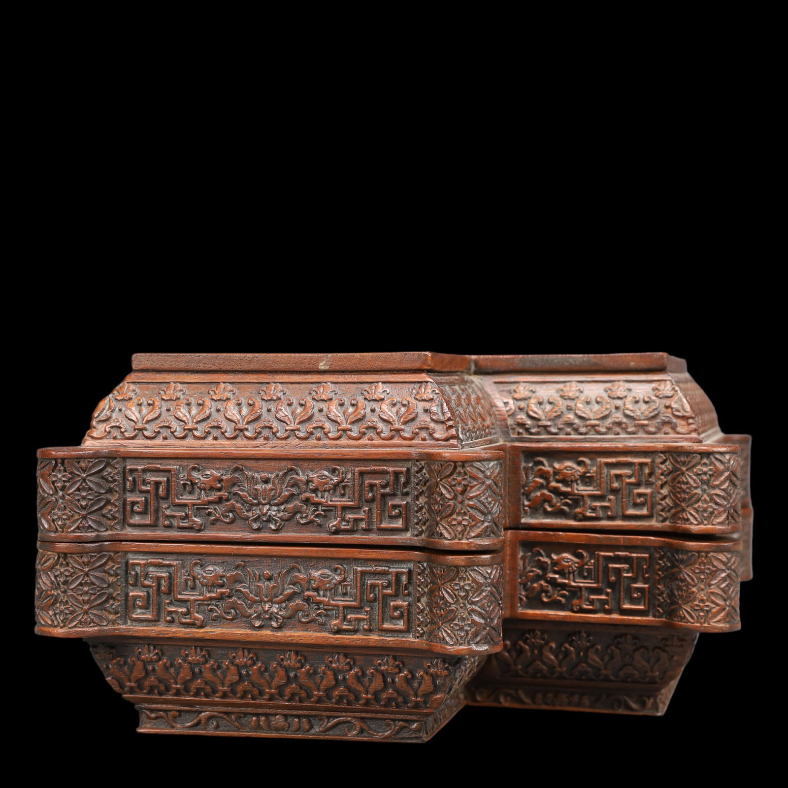 A Exquisite Boxwood Lotus Pattern Box - 4