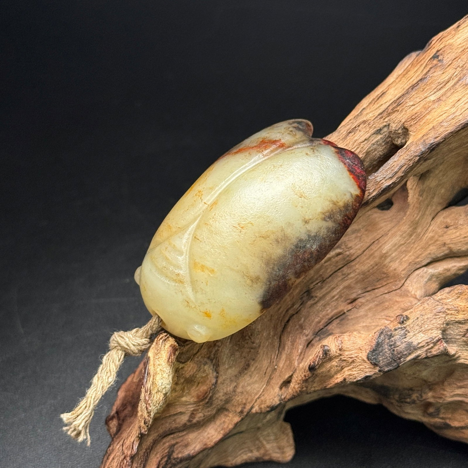 An Exquisite White Jade Cicada Ornament - 3
