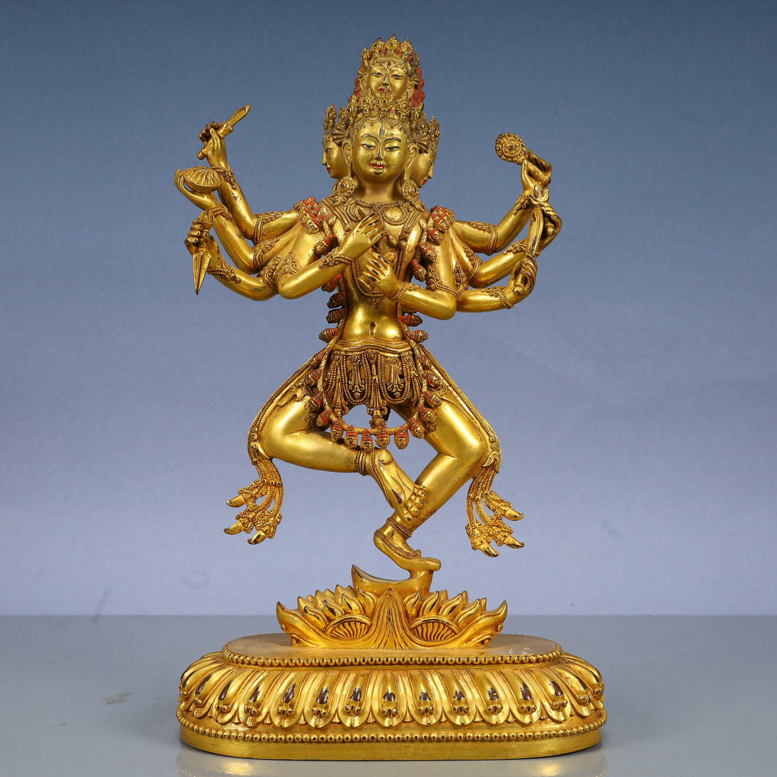 A Solemn Gilt Bronze Buddha Statue (1 of 11)