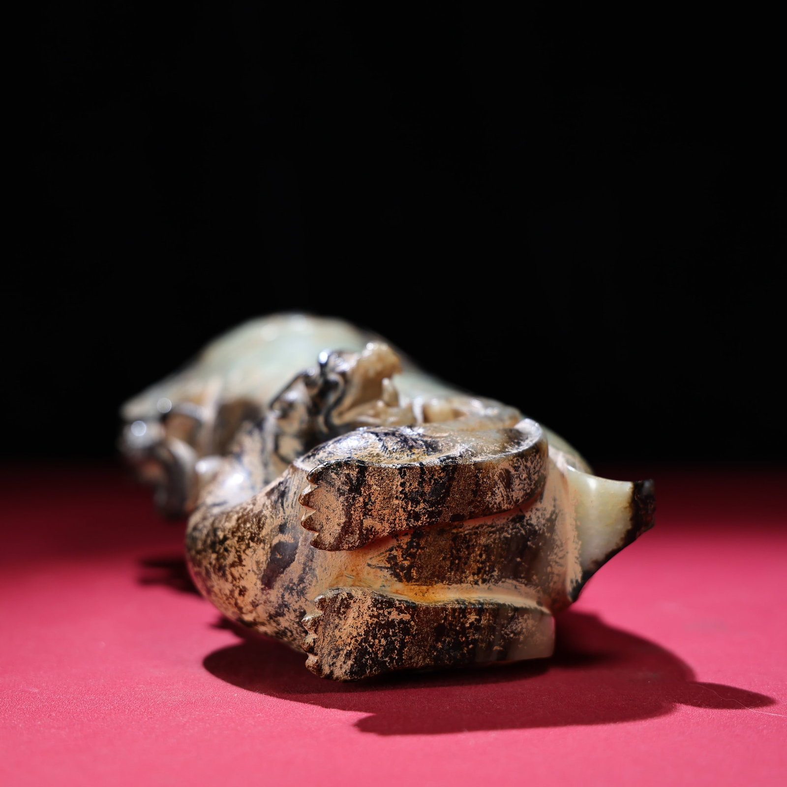 An Exquisite White Jade Dragon Pattern Cup - 8