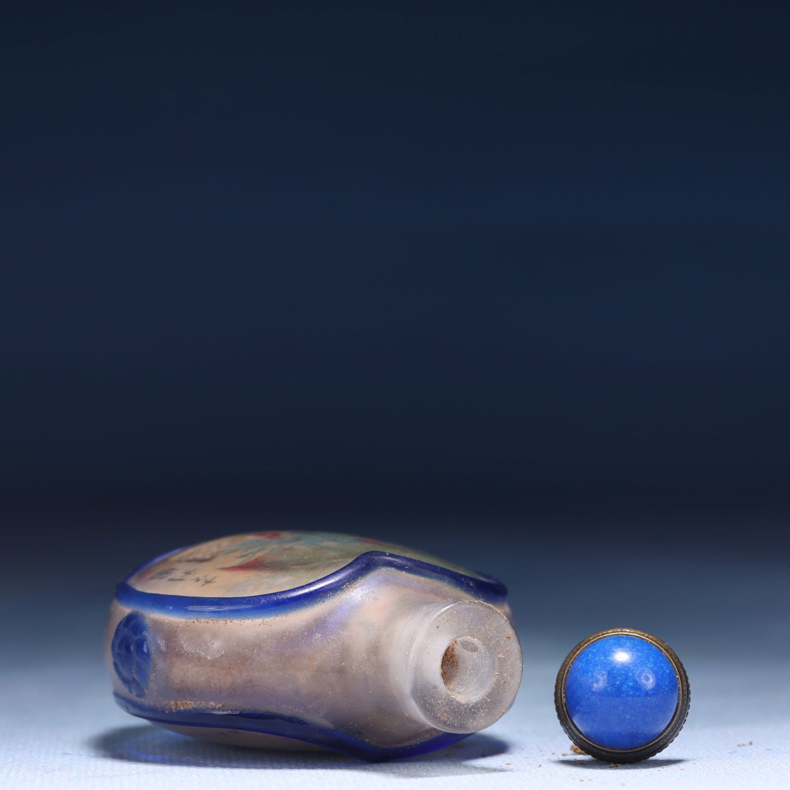 An Exquisite Glass Rooster Pattern Snuff Bottle - 6