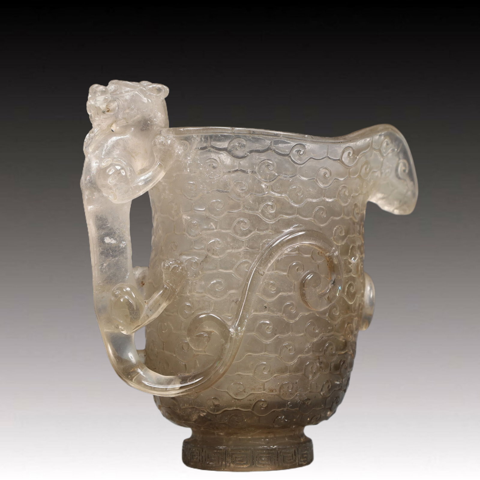 An Exquisite Crystal Auspicious Beast Pattern Cup - 4