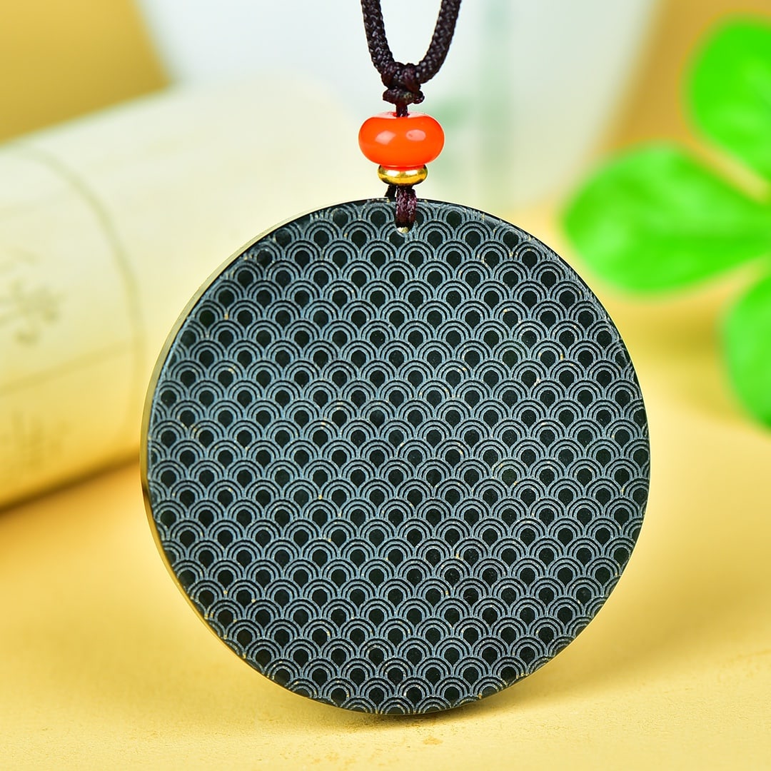 An Exquisite Jasper Dragon Pattern Pendant - 6