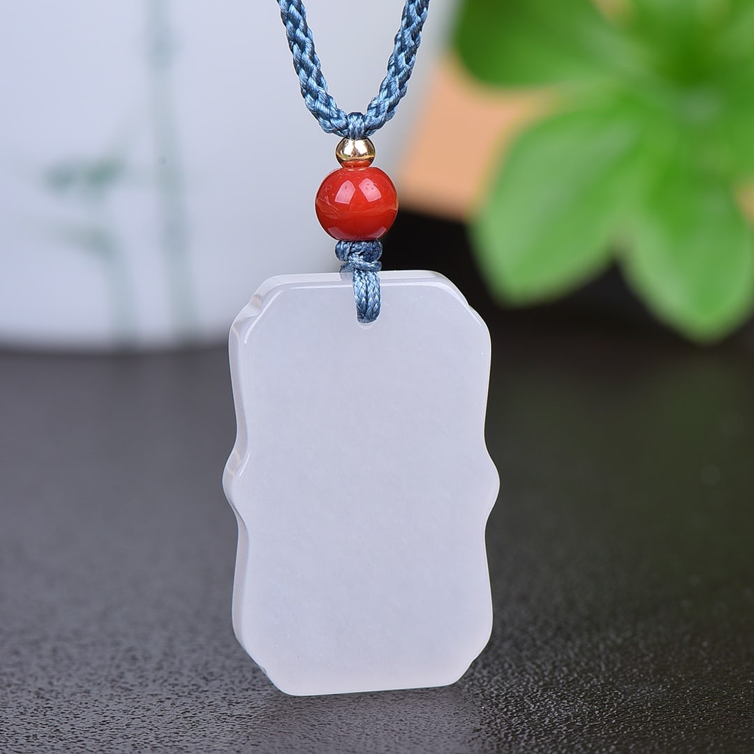 An Exquisite White Jade Pendant: An Exquisite White Jade Pendant,Size:0.8inx1.2in 白玉挂件