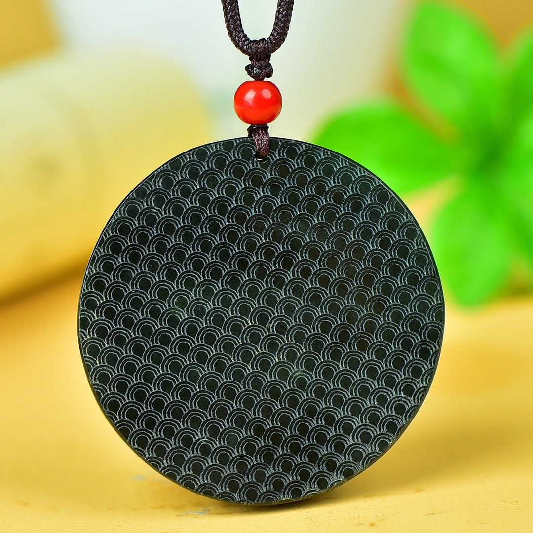 An Exquisite Jasper Snake Pattern Pendant - 5
