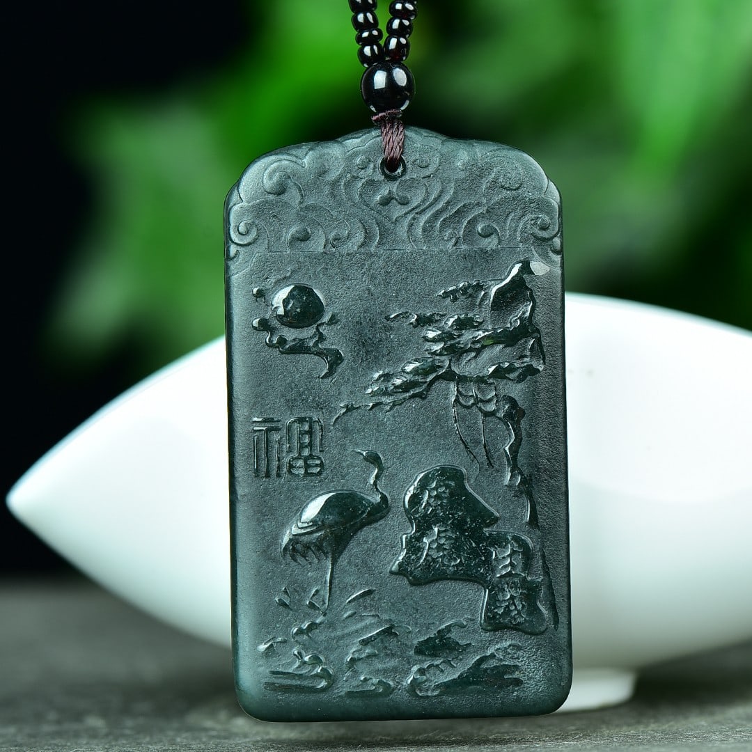 An Exquisite Jasper Tiger Pattern Necklace - 4