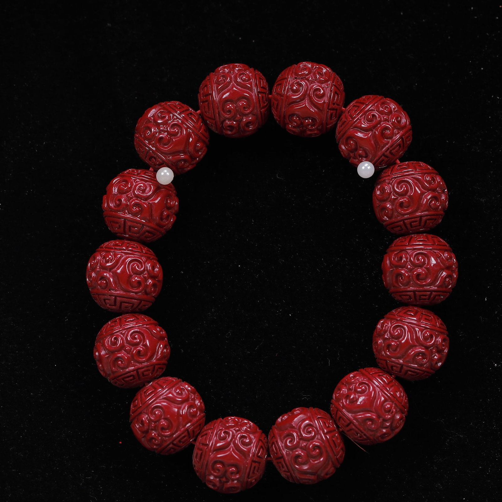 An Exquisite Cinnabar Bracelets - 2