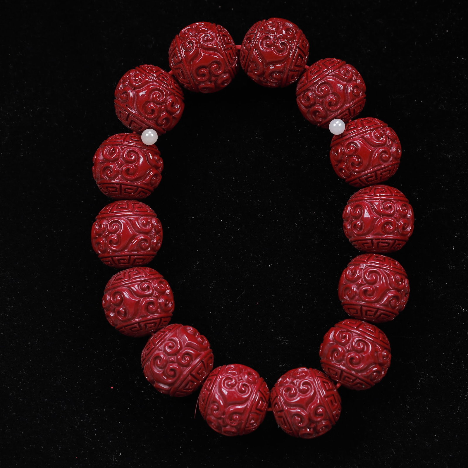 An Exquisite Cinnabar Bracelets - 3