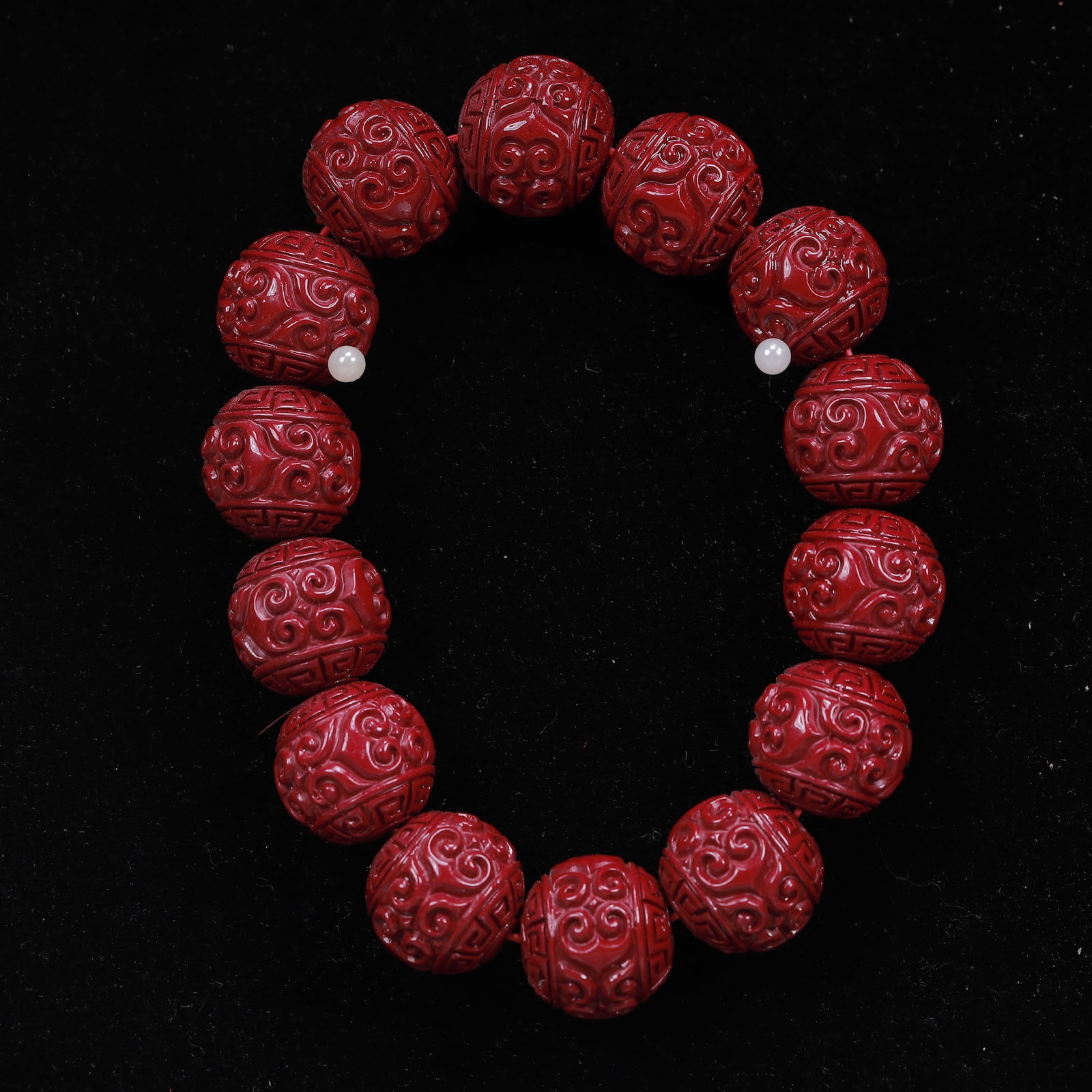 An Exquisite Cinnabar Bracelets - 4