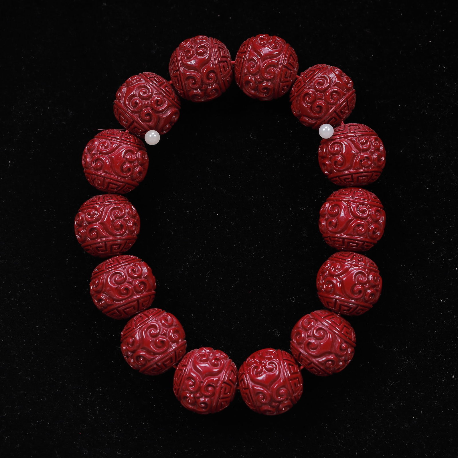 An Exquisite Cinnabar Bracelets - 5