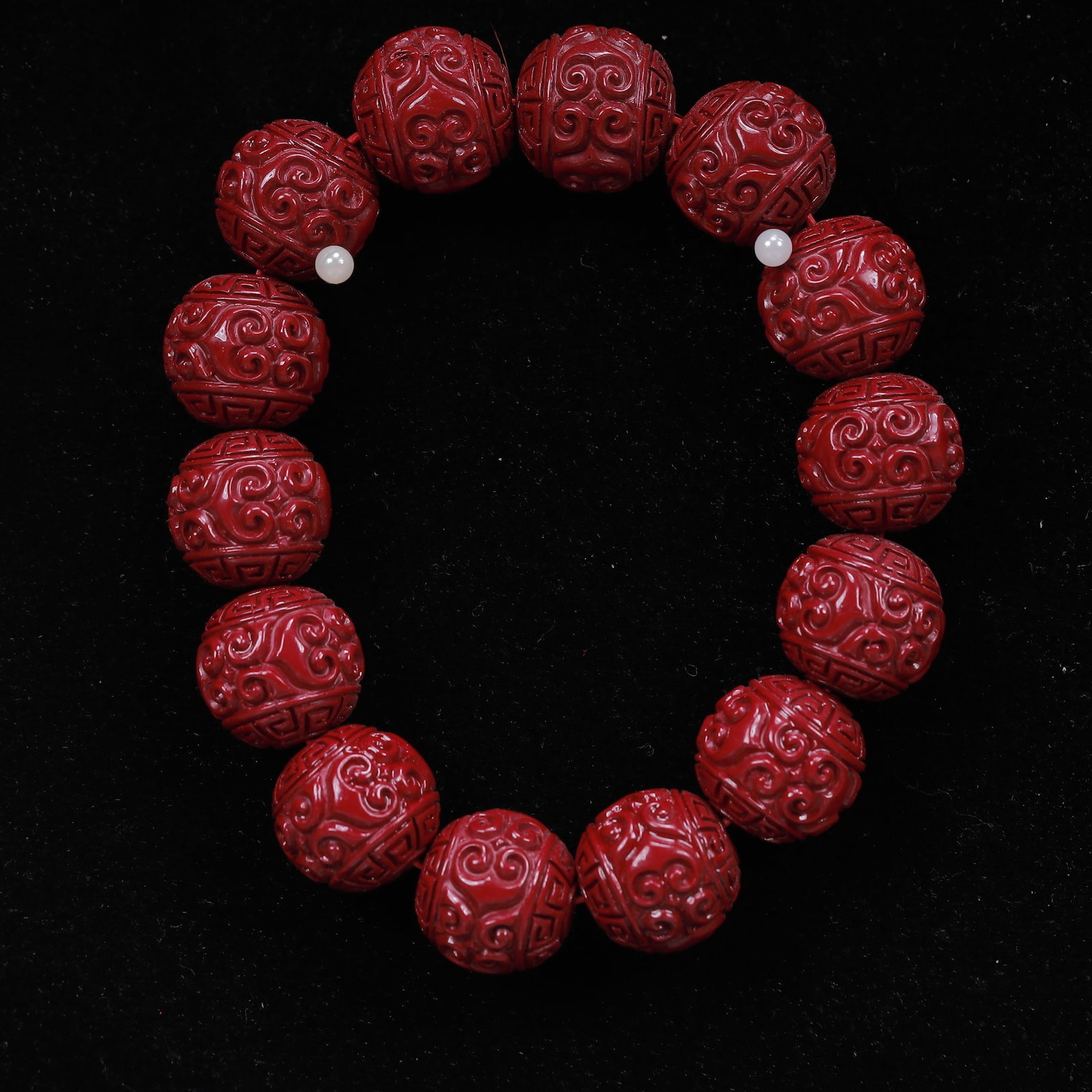 An Exquisite Cinnabar Bracelets - 6