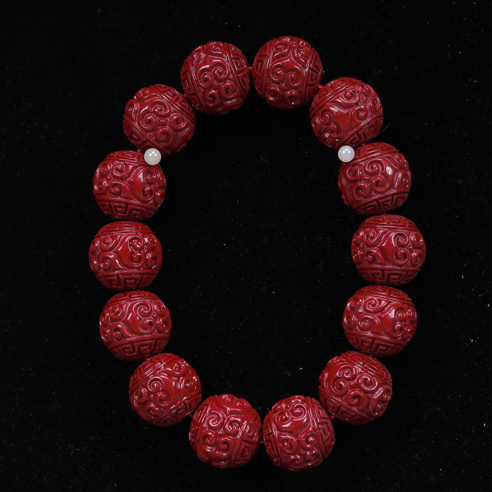 An Exquisite Cinnabar Bracelets - 7
