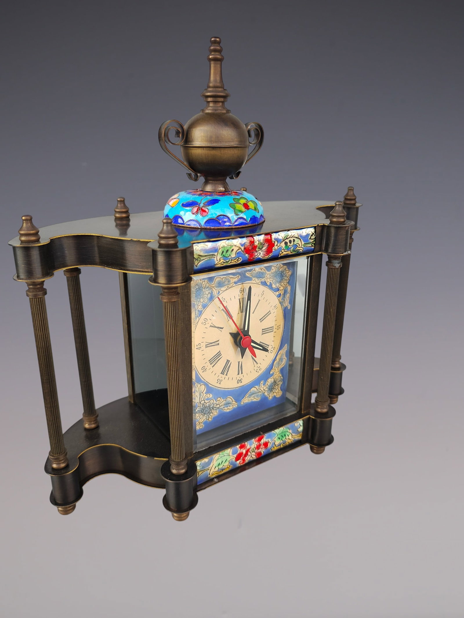 An Exquisite Bronze Lotus Pattern Clock - 2