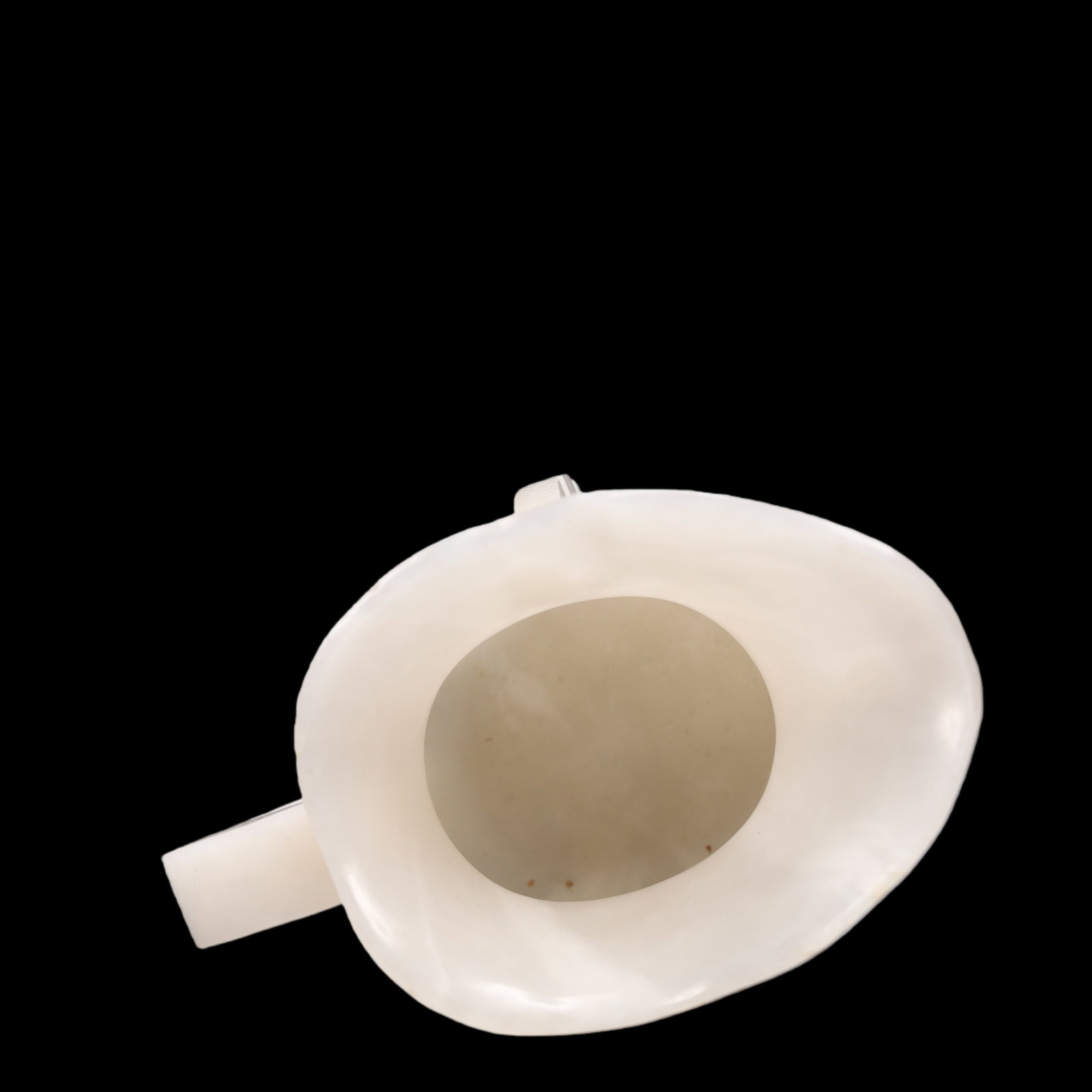 An Exquisite White Jade Beast-Face Pattern Goblet - 7