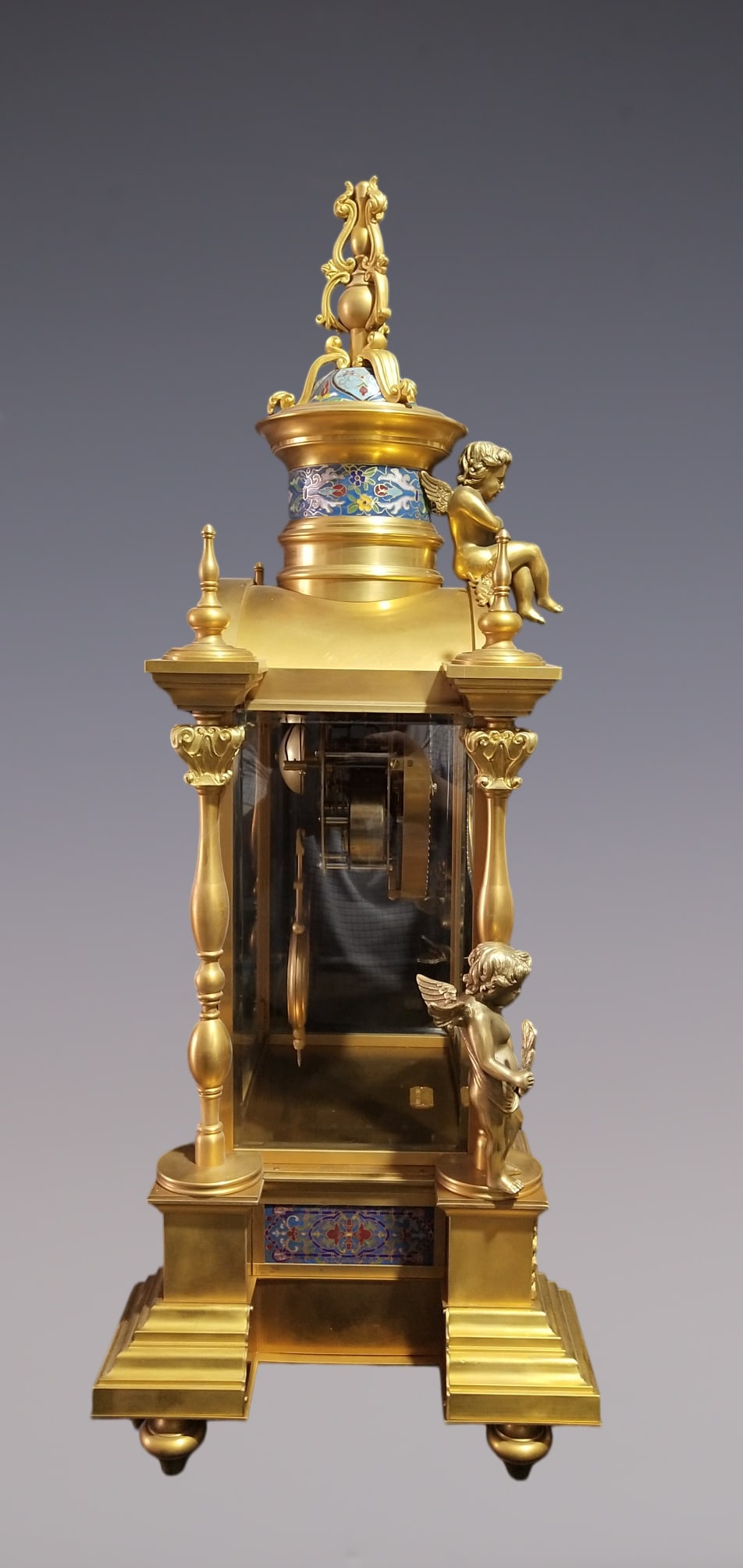 An Exquisite Gilt Bronze Lotus Pattern Clock - 6