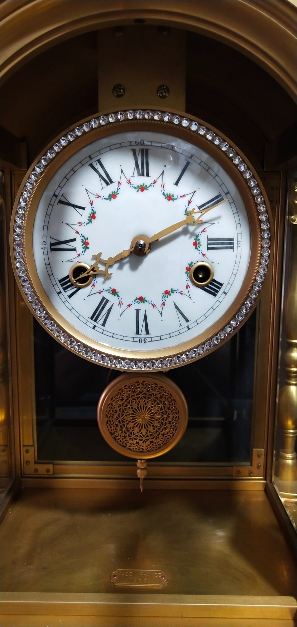 An Exquisite Gilt Bronze Lotus Pattern Clock - 8