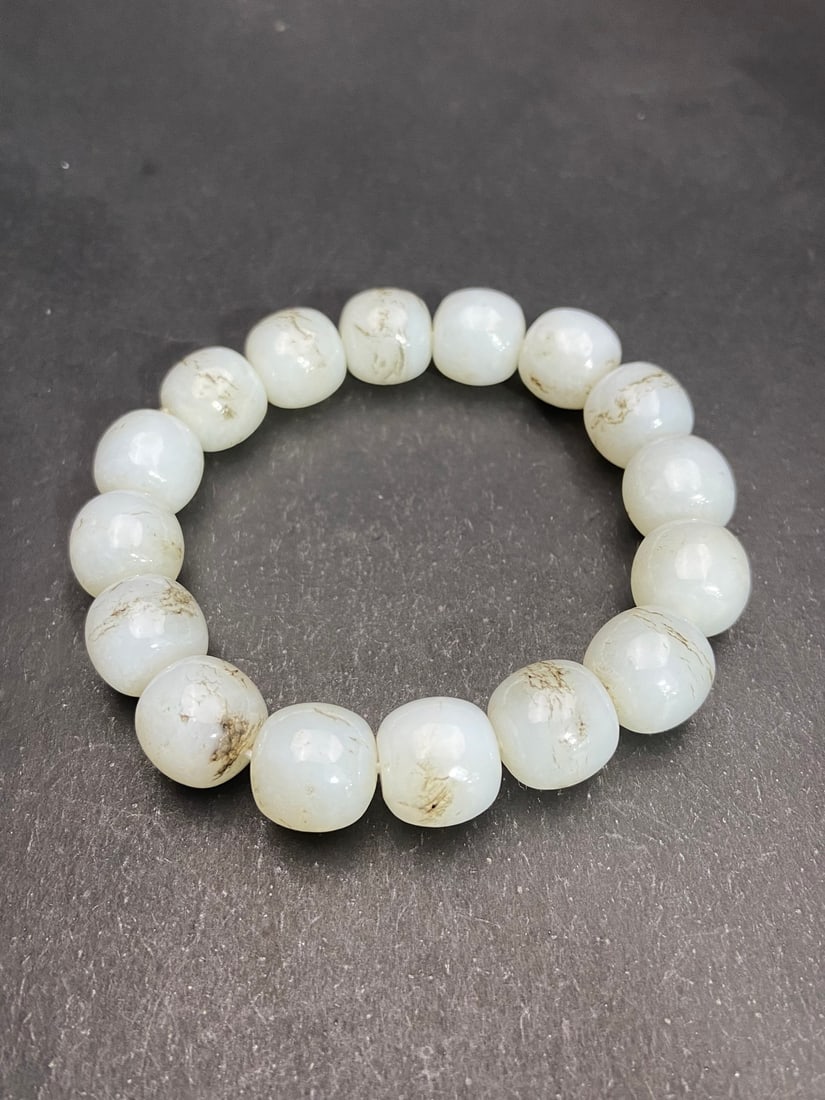 An Exquisite White Jade Bracelets - 5